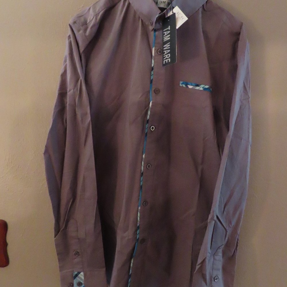 Tam Ware Men's Long Sleeve Shirt; Gray; Size L; NEW